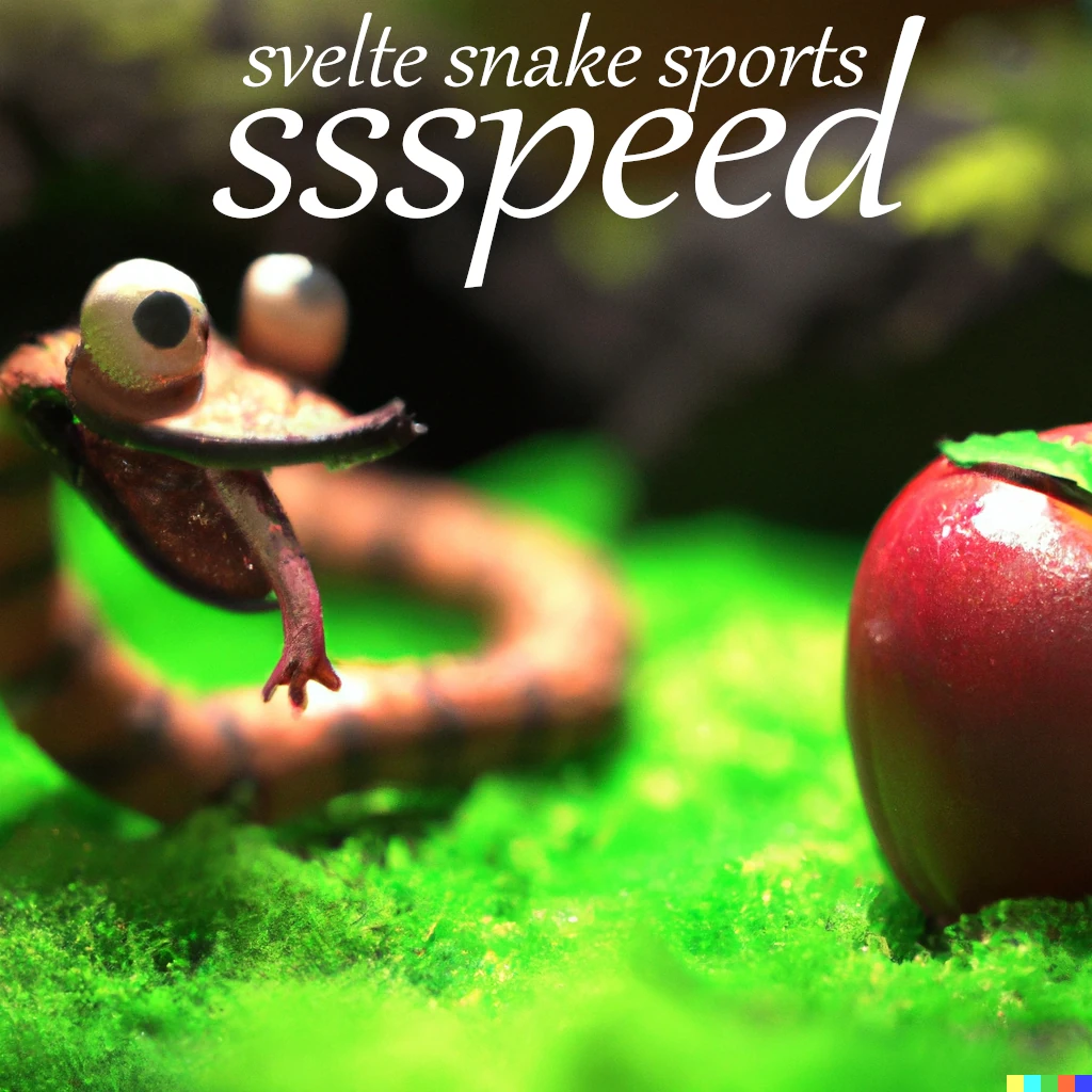 logo for svelte snake sports: ssspeed
